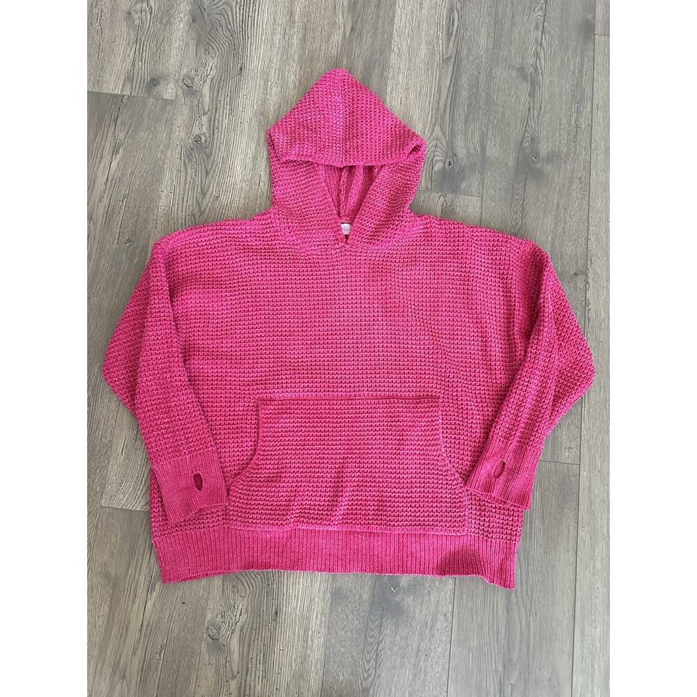 Pink Lily Oversized Sweater In Hoody Shape With Front Pocket Size S